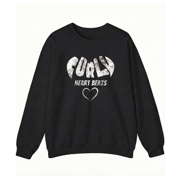 Curly Heart Beats – Kids Curly Hair Graphic Sweatshirt | Curlability